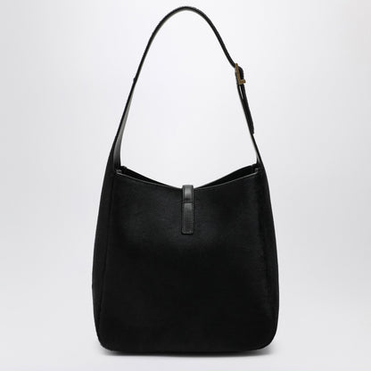 Saint Laurent Le 5 À 7 Black Pony-Effect Leather Shoulder Bag Black