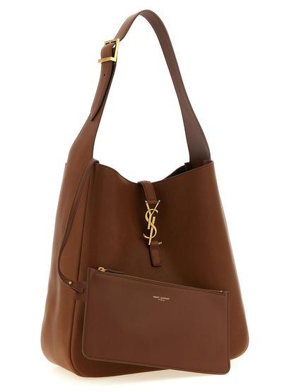Saint Laurent Le 5 à 7 Large Shoulder Bag Brown
