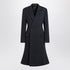Balenciaga Navy Blue Wool Midi Godet Coat Blue