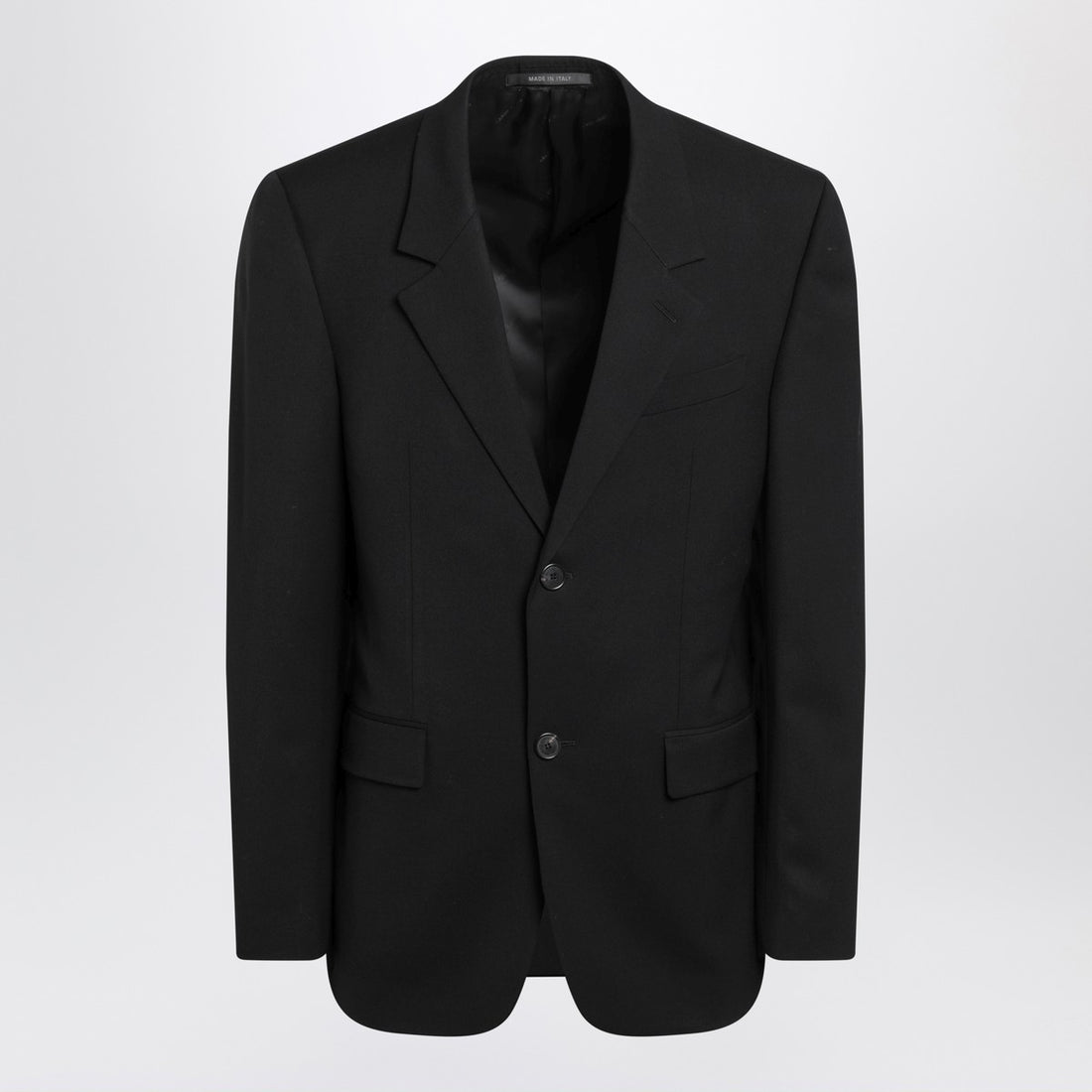Balenciaga Single-Breasted Wool Jacket in Black black