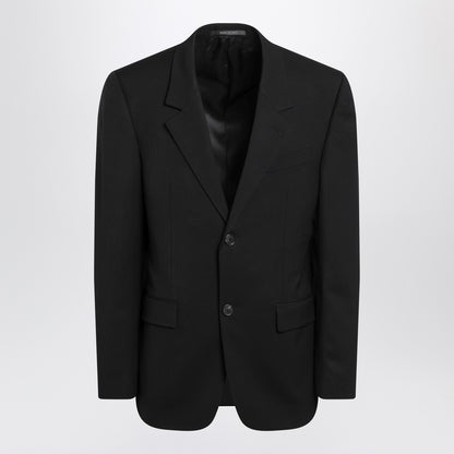 Balenciaga Single-Breasted Wool Jacket in Black black