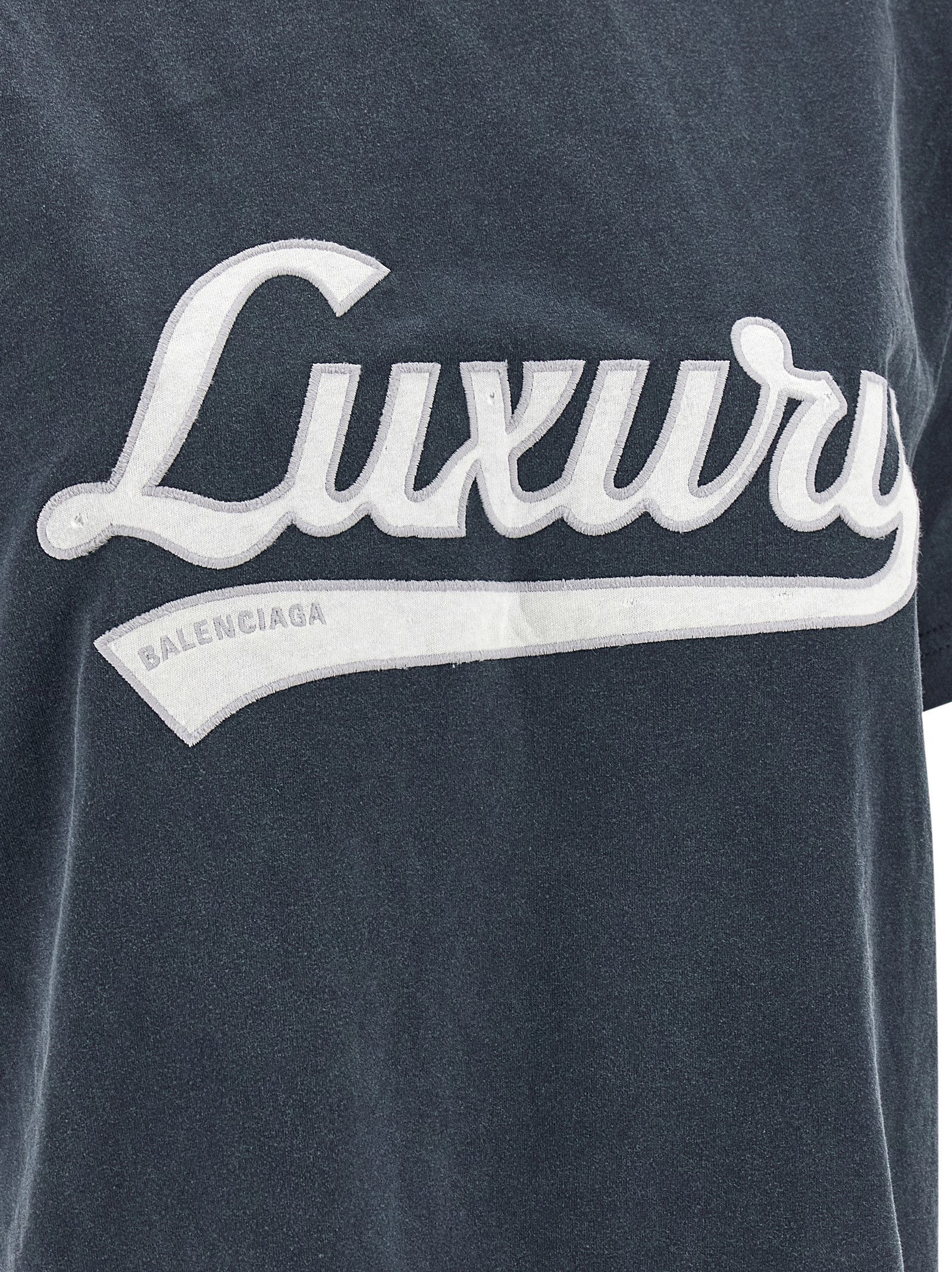 Balenciaga Embroidery T-shirt Blue
