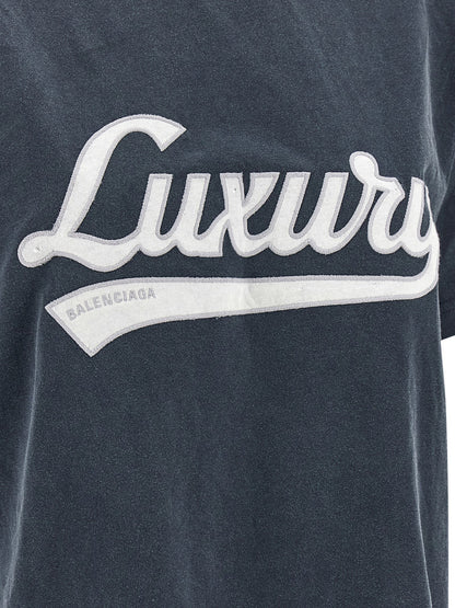 Balenciaga Embroidery T-shirt Blue