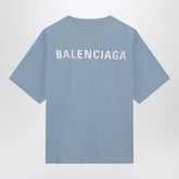 Balenciaga Back Medium Fit T-shirt Light Blue