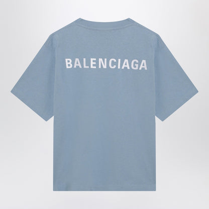Balenciaga Back Medium Fit T-shirt Light Blue