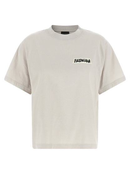 Balenciaga Masking Tape T-shirt Gray