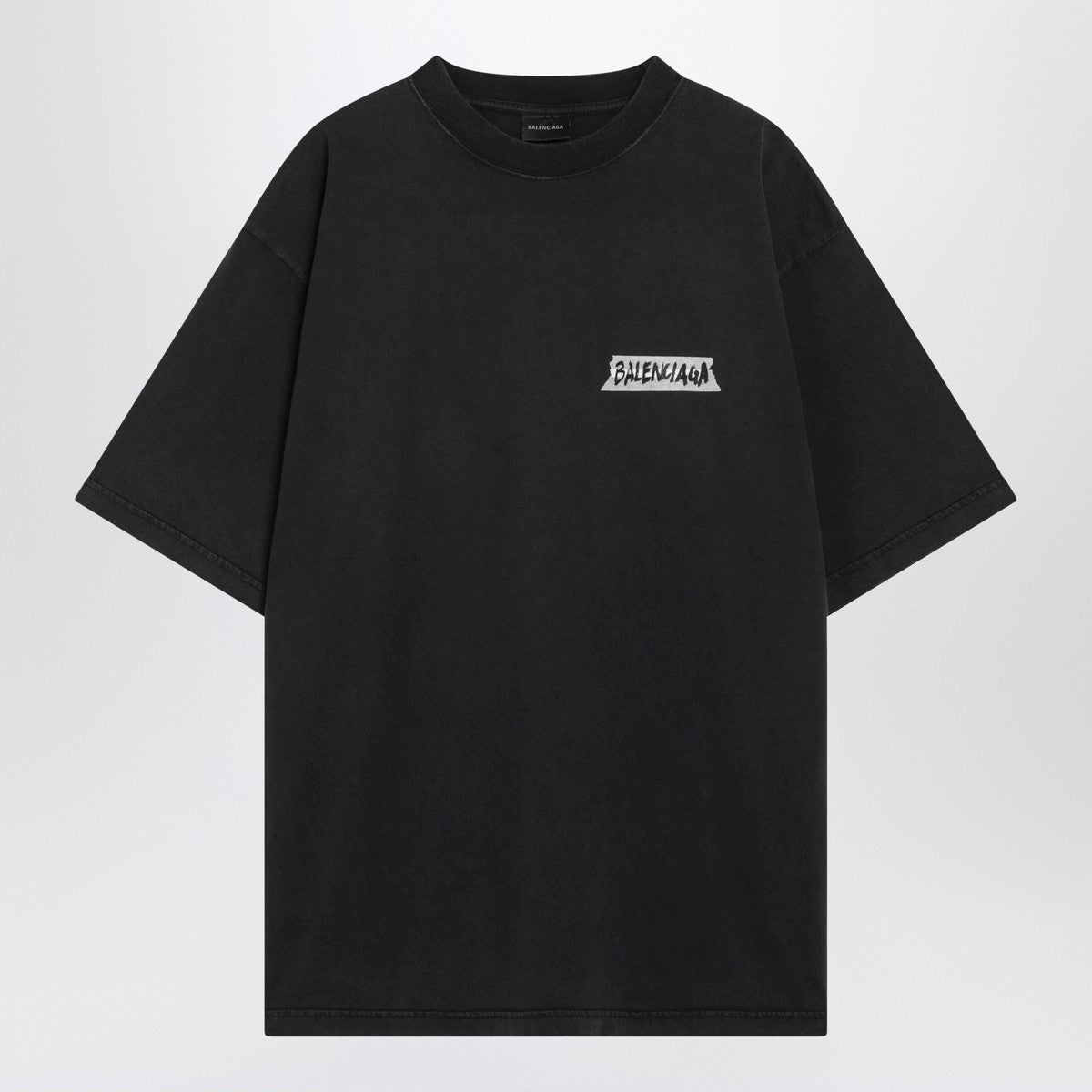 Balenciaga Washed Masking Tape T-shirt Black