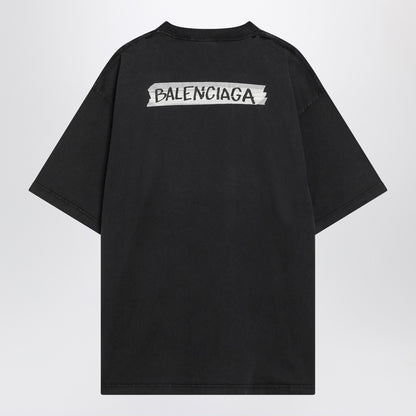 Balenciaga Washed Masking Tape T-shirt Black