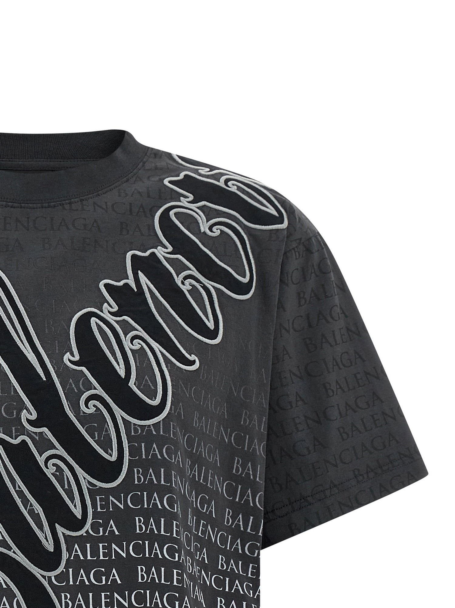 Balenciaga Cursive T-shirt Black