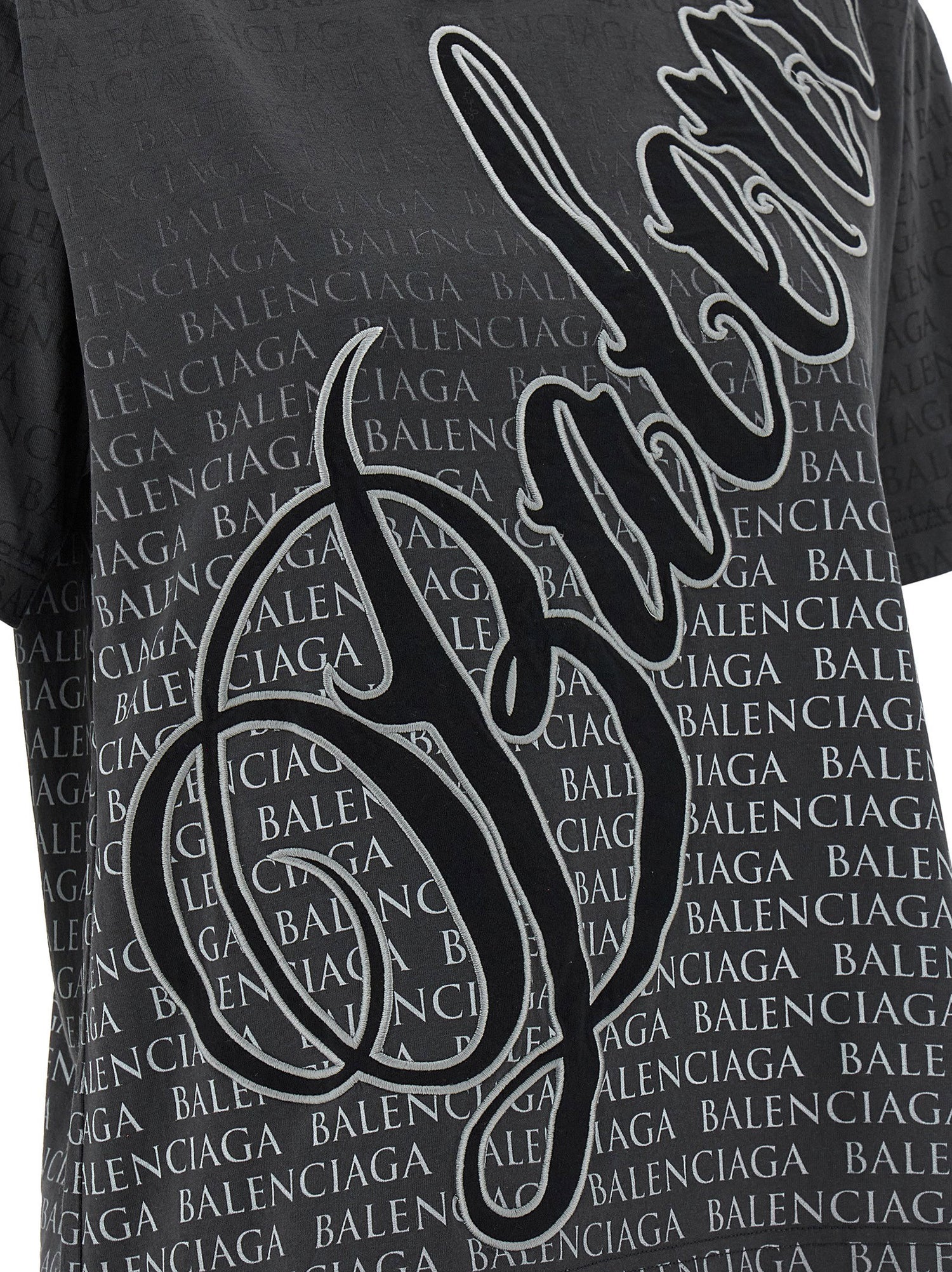 Balenciaga Cursive T-shirt Black