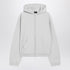Balenciaga Back Regular Fit Zip Hoodie in Off-White and Candy Pink White