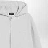 Balenciaga Back Regular Fit Zip Hoodie in Off-White and Candy Pink White