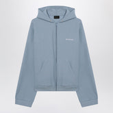 Balenciaga Back Regular Fit Zip Hoodie Light Blue