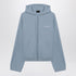 Balenciaga Back Regular Fit Zip Hoodie Light Blue