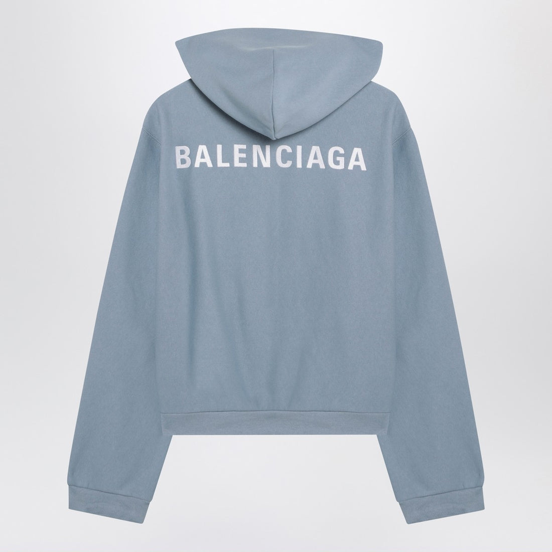 Balenciaga Back Regular Fit Zip Hoodie Light Blue