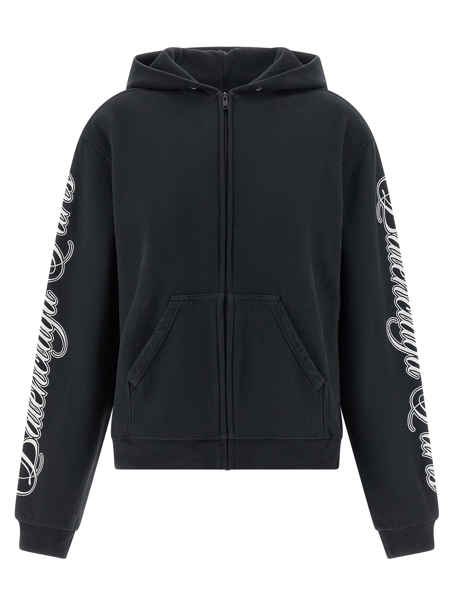 Balenciaga Cursive Hoodie Black