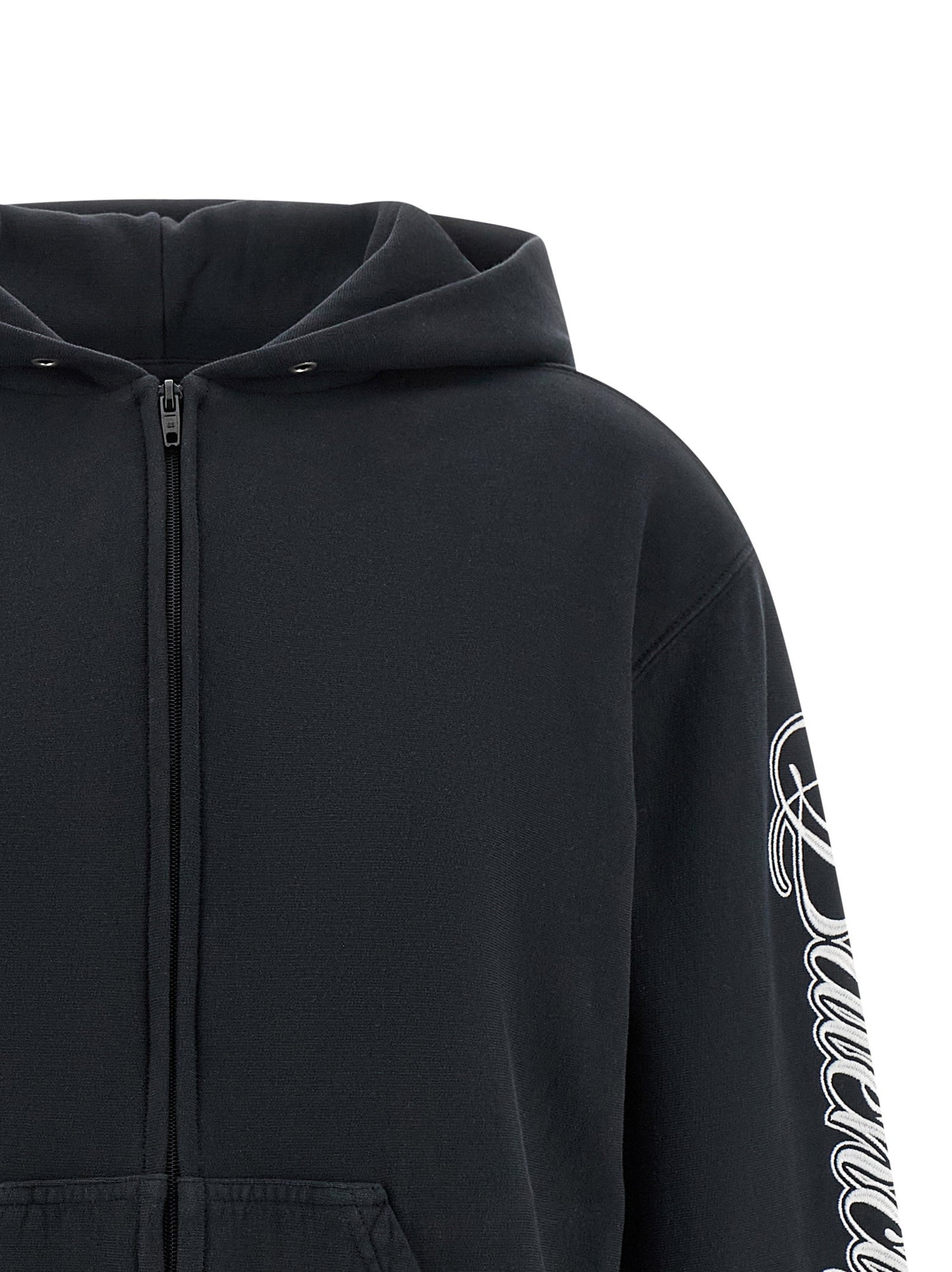 Balenciaga Cursive Hoodie Black