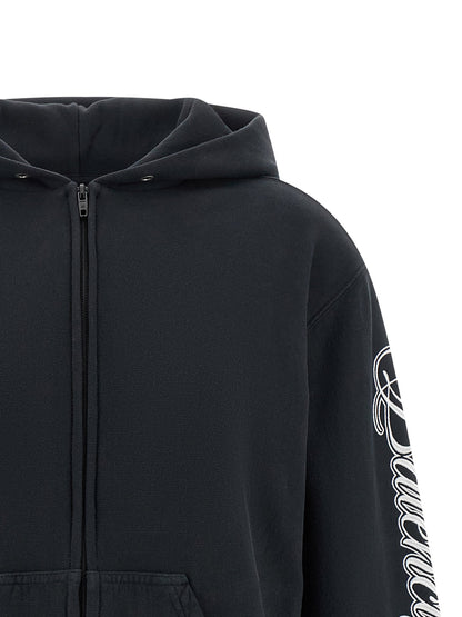 Balenciaga Cursive Hoodie Black