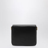Saint Laurent Black Leather Kate Shoulder Bag with Cassandre Logo Black