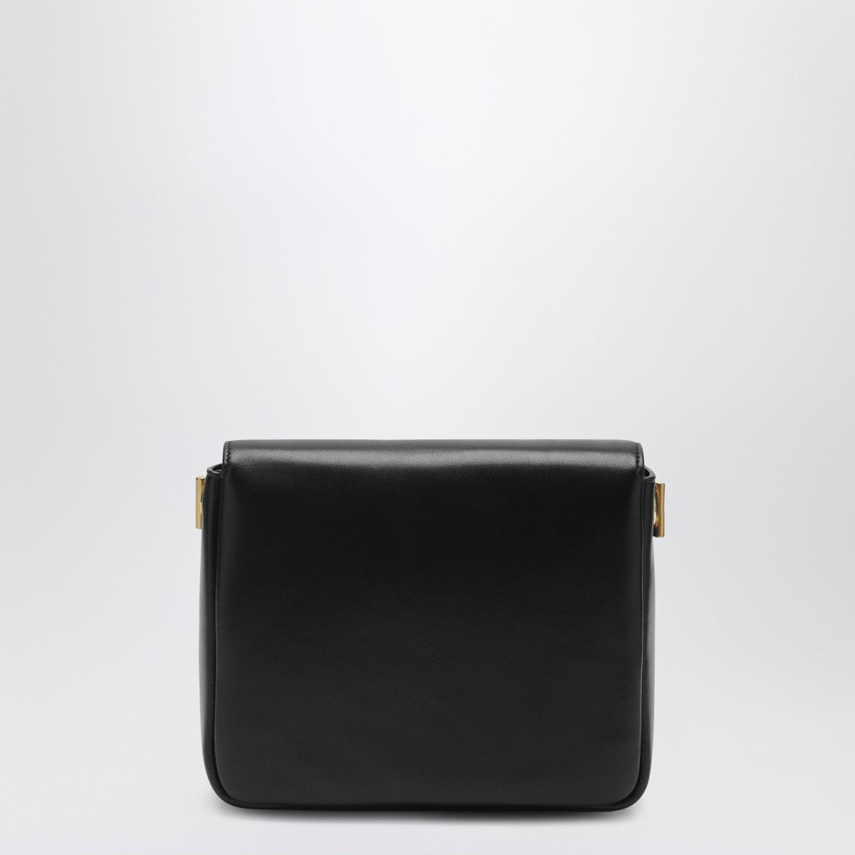 Saint Laurent Black Leather Kate Shoulder Bag with Cassandre Logo Black