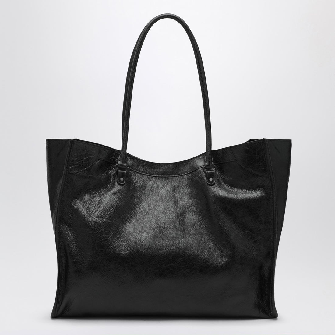 Balenciaga Medium Le City Tote Bag in Black Leather