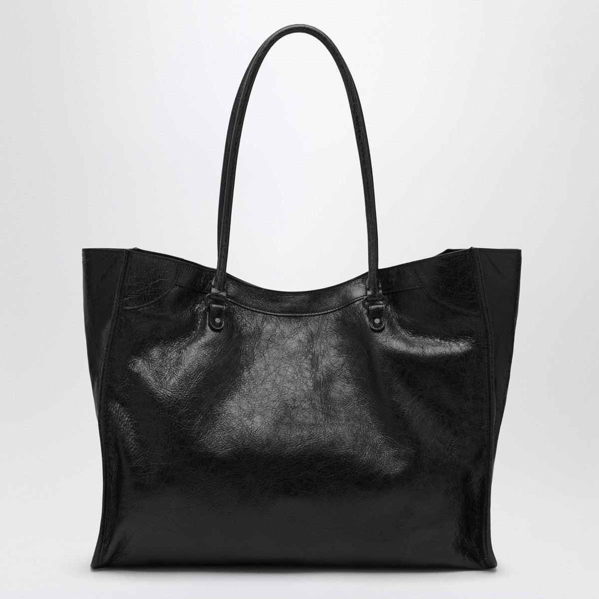 Balenciaga Medium Le City Tote Bag in Black Leather