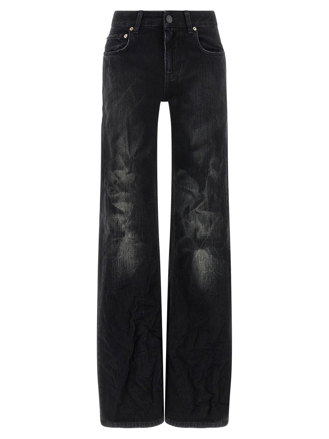 Balenciaga Wide Leg Jeans Black