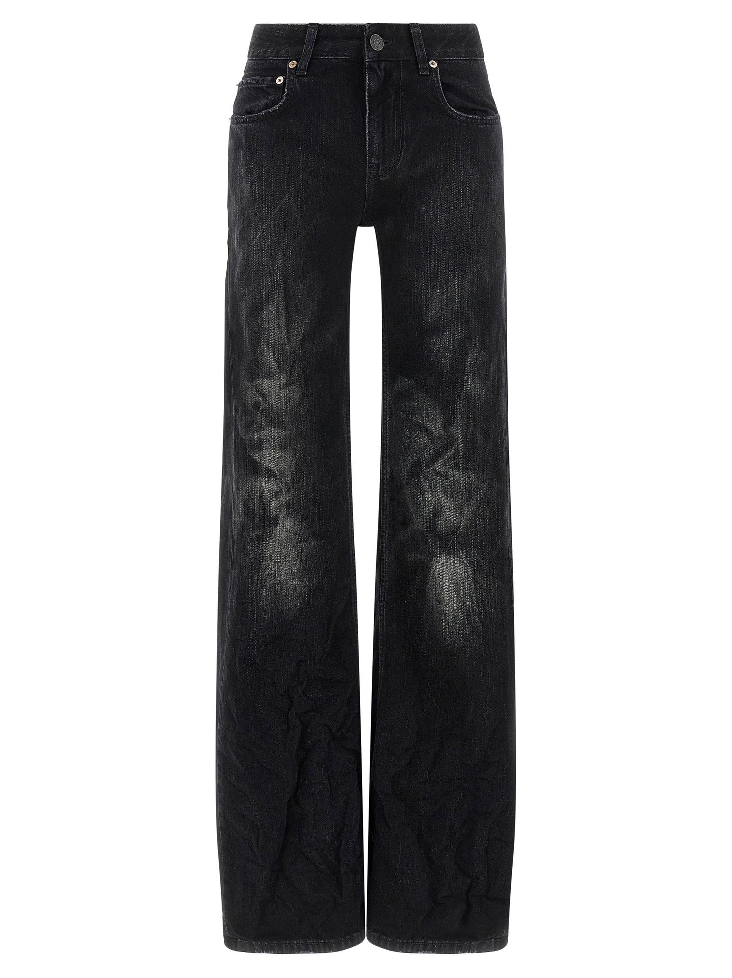 Balenciaga Wide Leg Jeans Black