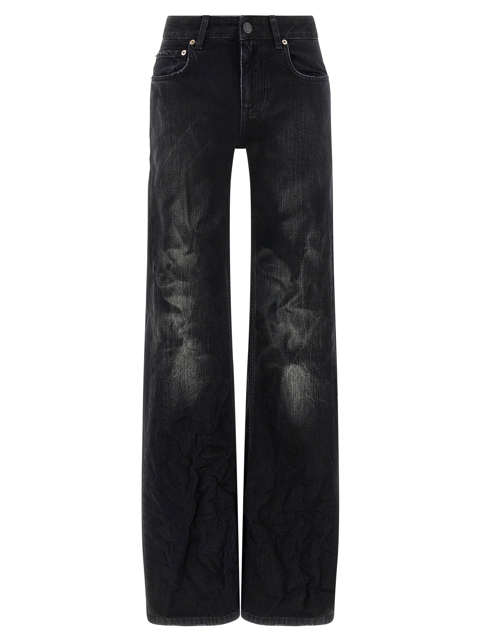 Balenciaga Wide Leg Jeans Black