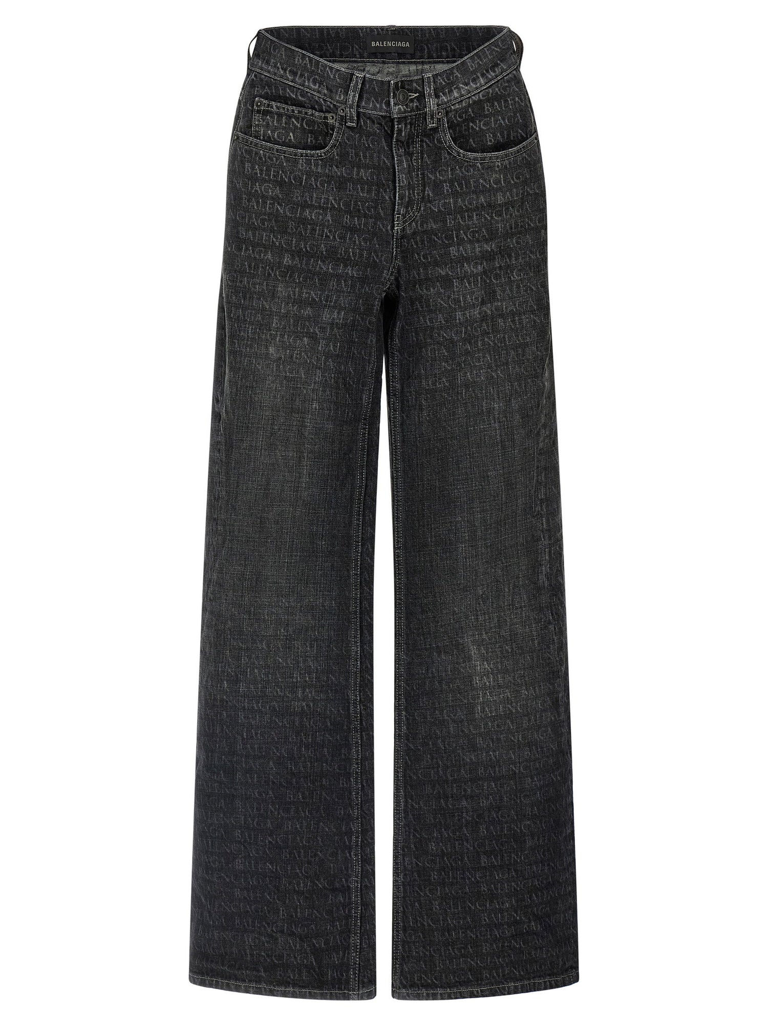 Balenciaga Wide Leg Jeans Black