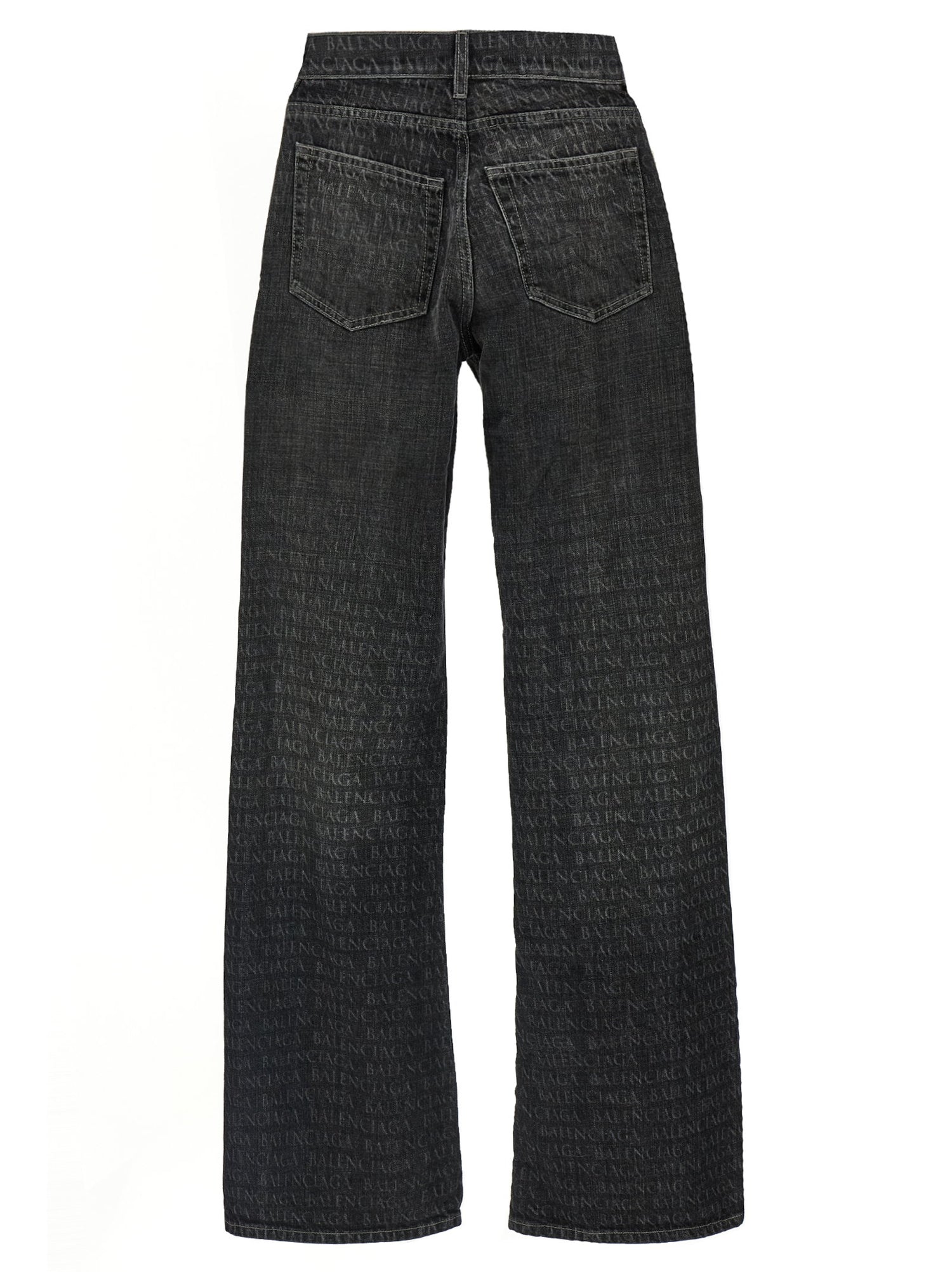 Balenciaga Wide Leg Jeans Black