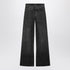 Balenciaga Wide-Leg Jacquard Logo Jeans Black