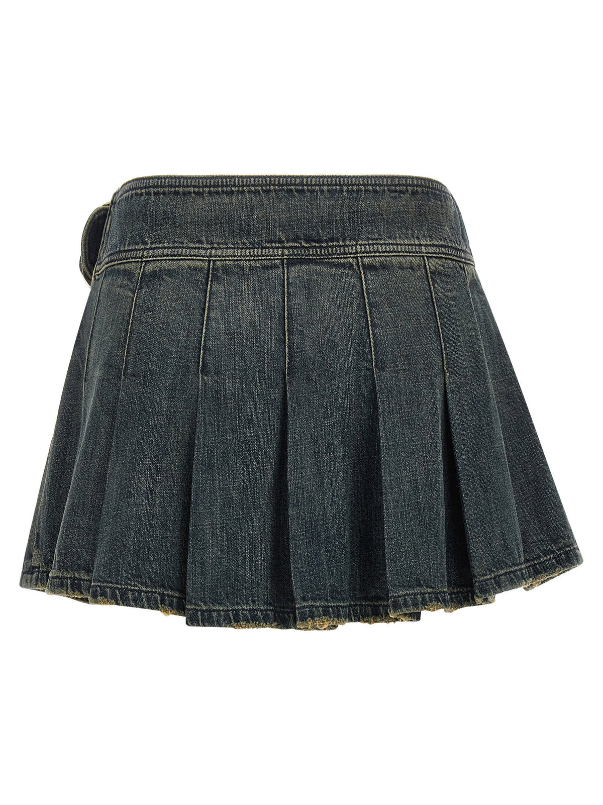 Balenciaga Buckle Pleated Skirt Blue