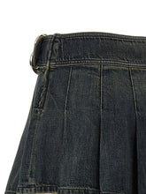 Balenciaga Buckle Pleated Skirt Blue