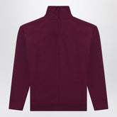 Saint Laurent Boxy High-Neck Purple Wool Sweater with Oversized Shoulders Purple