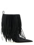 Balenciaga Avenue Fringe Ankle Boots Black