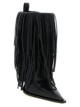 Balenciaga Avenue Fringe Ankle Boots Black