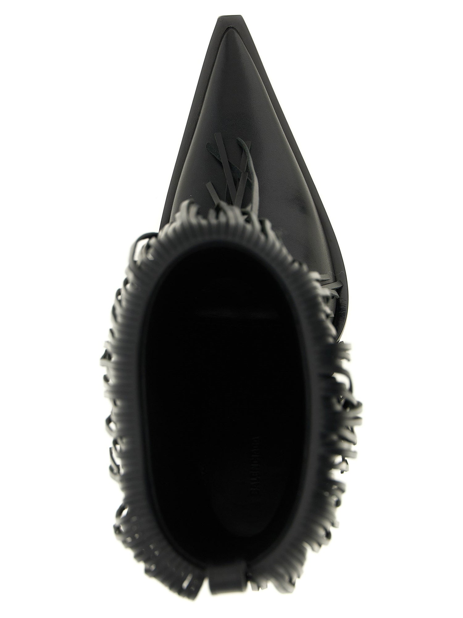 Balenciaga Avenue Fringe Ankle Boots Black