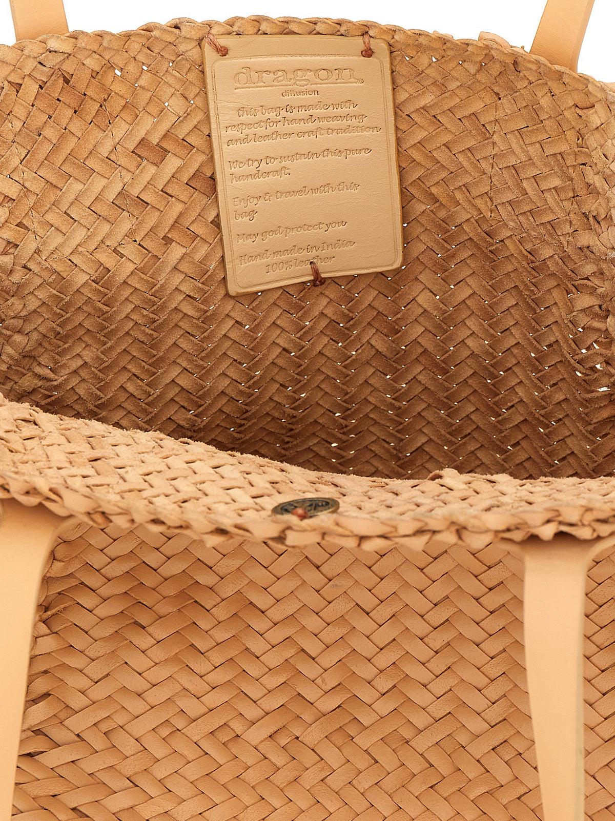 Dragon Diffusion Teresa Maxi Cabas Shopping Bag Beige