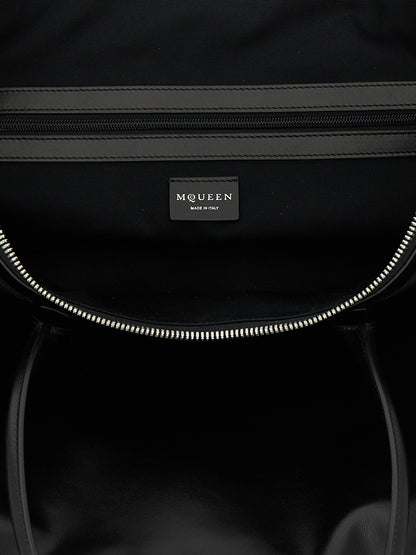 Alexander McQueen Maxi Manta Shoulder Bag Black