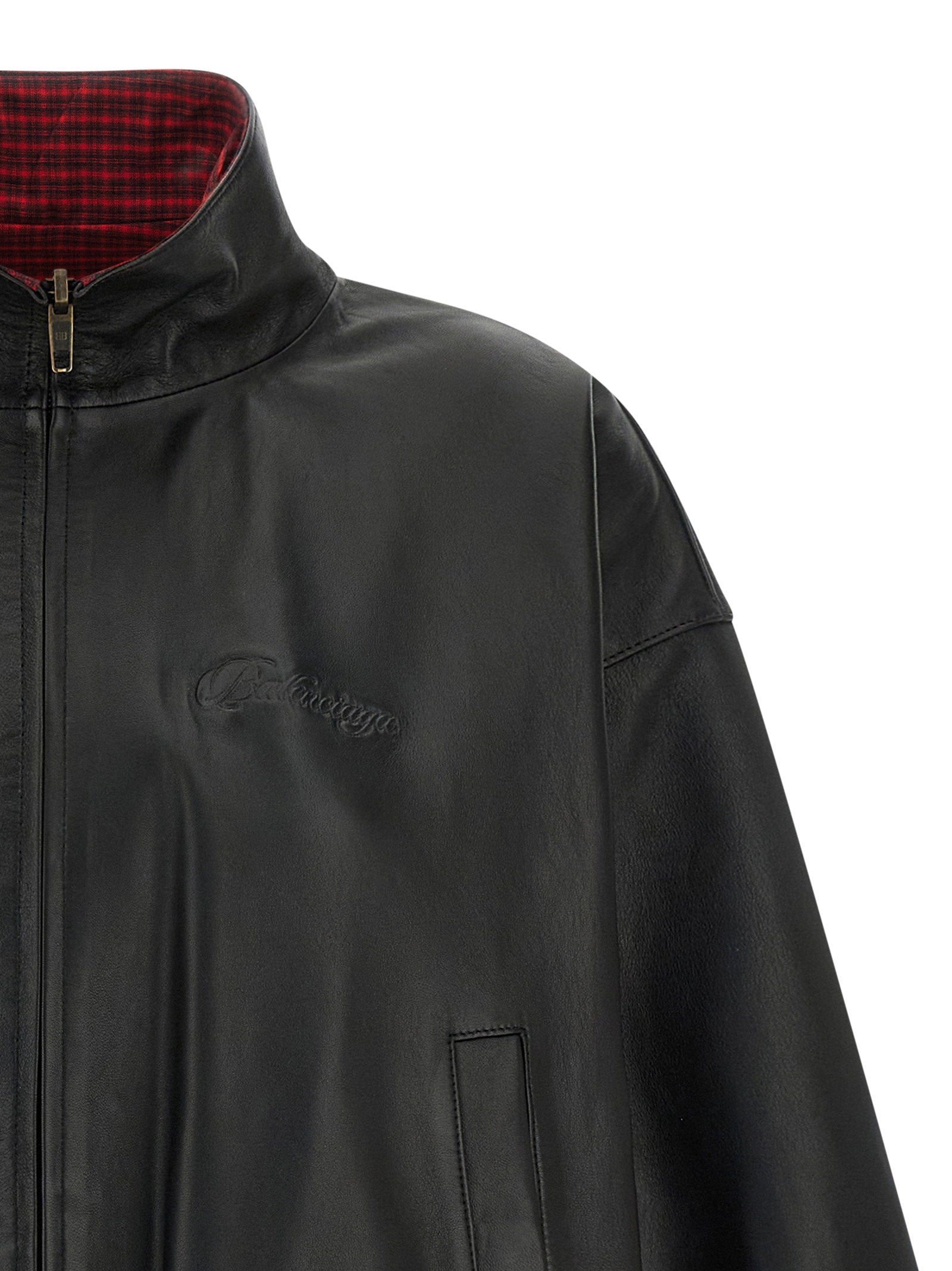 Balenciaga Reversible Leather Jacket Black  