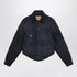 Balenciaga Navy Distressed Denim Jacket Blue