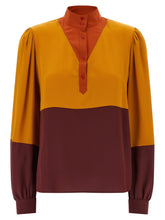 Saint Laurent Color-block Blouse Multicolor