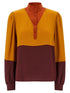 Saint Laurent Color-block Blouse Multicolor