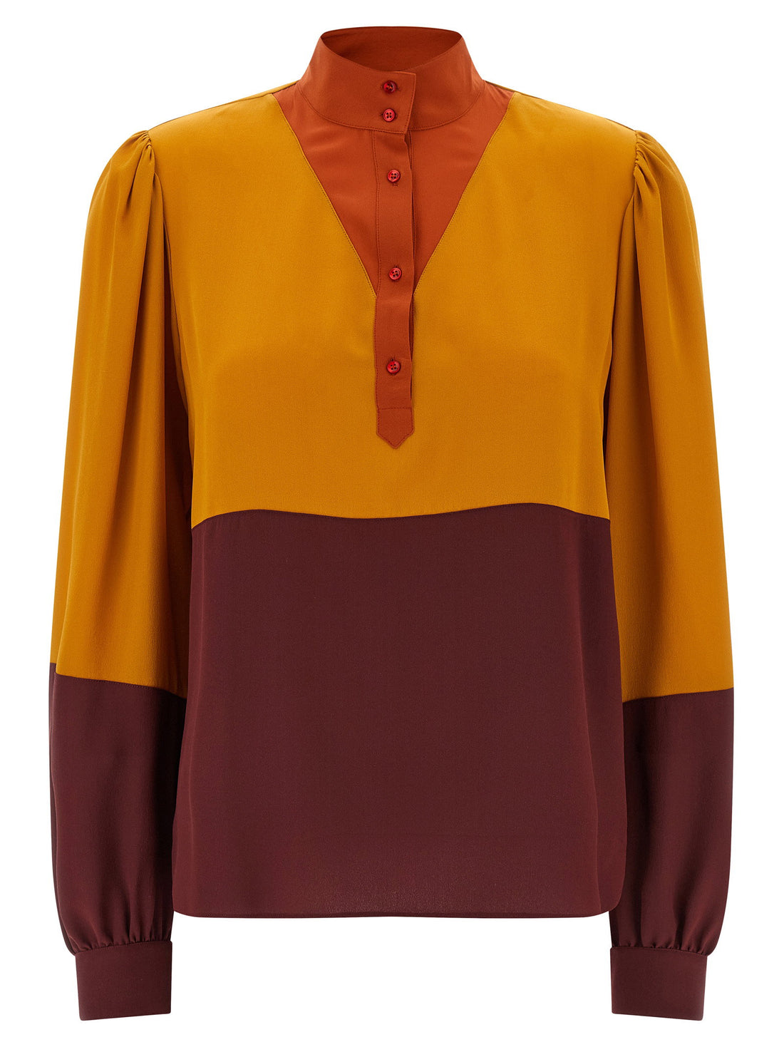 Saint Laurent Color-block Blouse Multicolor