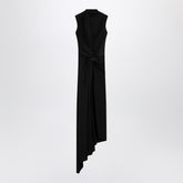 Balenciaga Draped Midi Dress Black black
