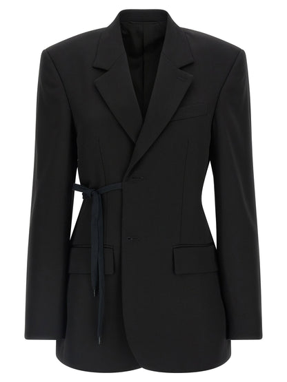 Balenciaga Wrap Tailored Blazer Black