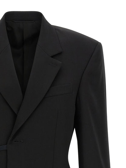 Balenciaga Wrap Tailored Blazer Black