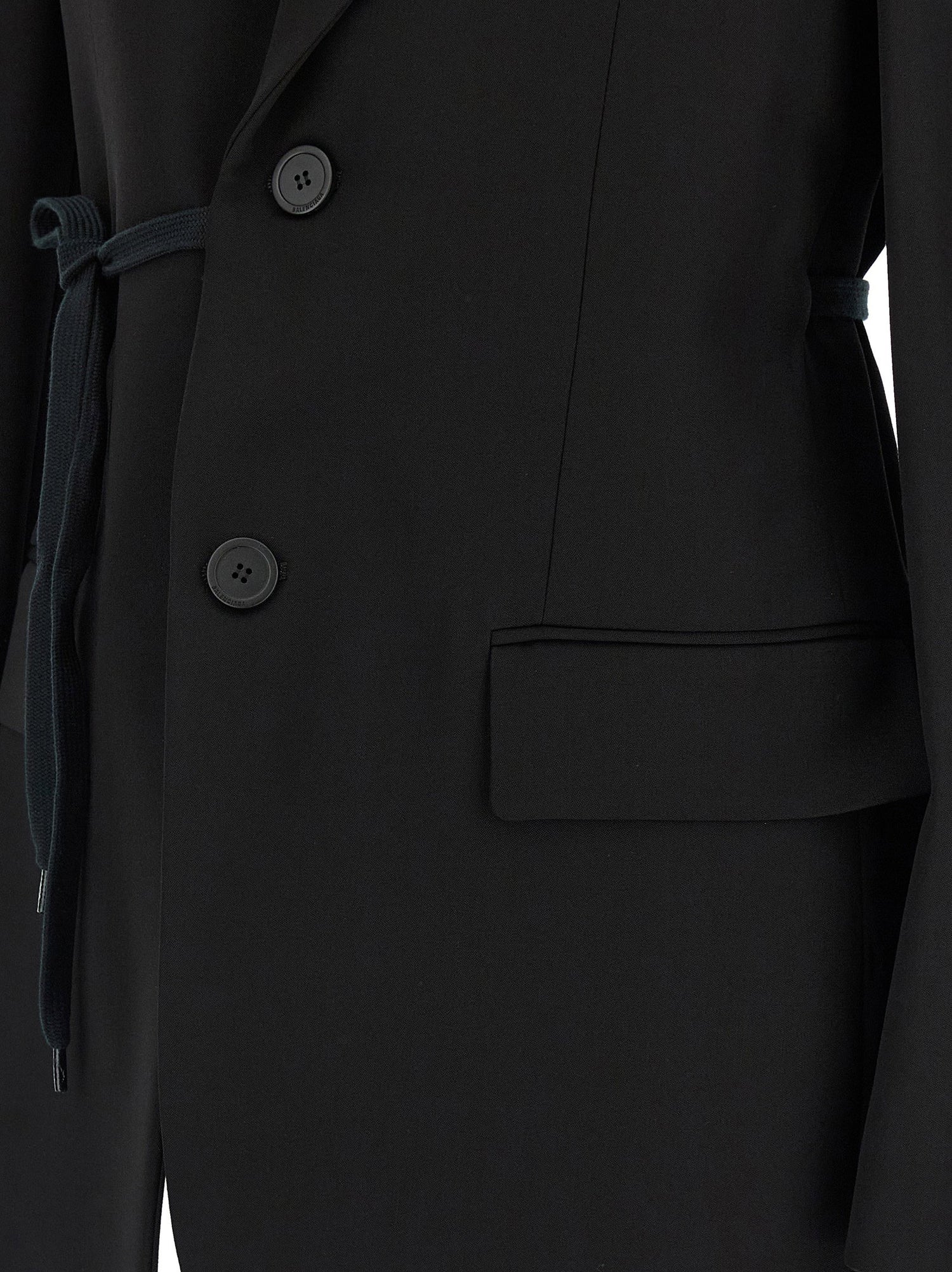 Balenciaga Wrap Tailored Blazer Black