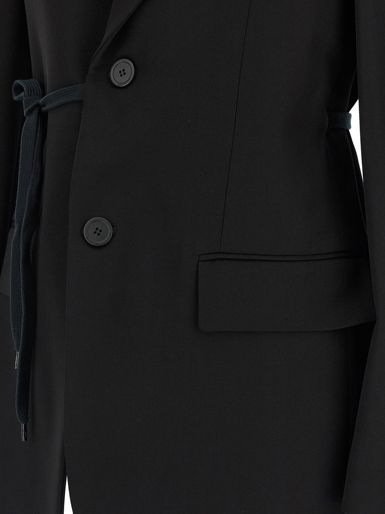 Balenciaga Wrap Tailored Blazer Black